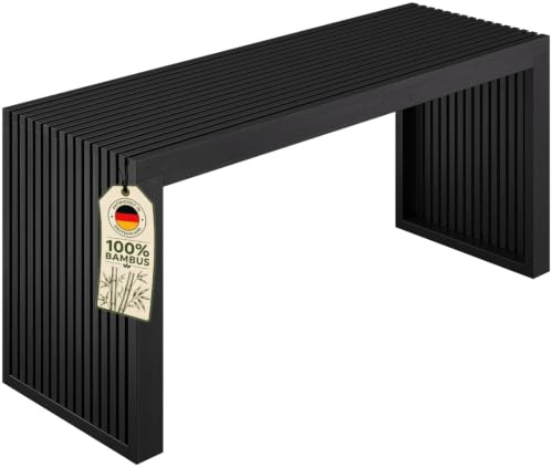 Bellamio Sava Sitzbank Bambus, Schwarz, 100 cm breit, stabil, bis 250 kg