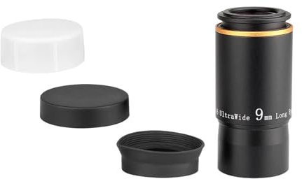 Telescope Eyepiece, 1,25 Zoll 66 Grad UWA Astronomisches Teleskop-Okular-Set, einzelne 6/9/15/20 mm voll mehrfach beschichtete Linse ，Parts(66Deg-9mm)