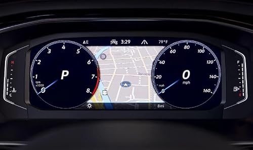 CrystalDash 10.25 Inch Tempered Glass Screen Protector for Volkswagen VW T-Roc 2019-2023 Digital Cockpit Dashboard Display Anti Scratch Film with Installation Kit
