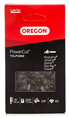 Oregon PowerCut 73LPX Sägekette passend für 40 cm Dolmar, Husqvarna Motorsägen, 60 Treibglieder