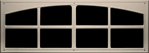 Faux Garage Door Windows, 2-Pack Simulated Window Overlay Panels for Curb Appeal, Fake Decorative Garage Door Window Covers, Easy DIY Install, Made in USA, Coach House Accents, (Signature, Sandstone)