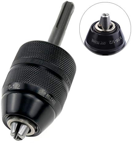 SDS - Adaptador profesional para portabrocas (1/2-20, UNF, cambio rápido, sin llave, 2-13 mm, con adaptador SDS 1/2, wolovo)
