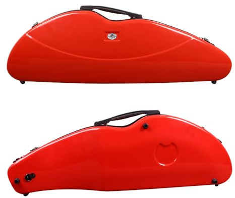 yinfente 4/4 violín Caso Mixto Fibra de Carbono violín Caja Fuerte luz con contraseña Bloqueo 1.9kg Peso 5 Colores, Rojo, 4/4