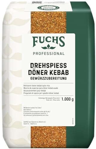 Fuchs Professional - Drehspiess Gewürzzubereitung | 1 kg im großen Beutel | Gewürz für den typischen-Döner Geschmack | Für Großverbraucher und Gastronomie