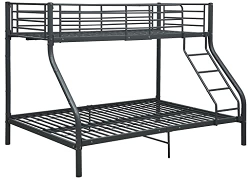 vidaXL Våningssäng svart metall 140x200/90x200 cm