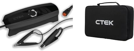 CTEK CS ONE, Batterieladegerät 12V, mit Adaptive Ladung, App, Rekonditionierungsmodus Und Polaritätsfreie Klemmen & CS Free Bag - TRAGEN UND LAGERN SIE Ihr CS Free SICHER UND GESCHÜTZT