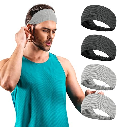 Sport Stirnband Herren Kühlende Schweißband Stirn, Stretchy Haarband Schweißabsorption Atmungsaktiv Haarreif Männer Geeignet Für Bewegung, Fitness, Laufen