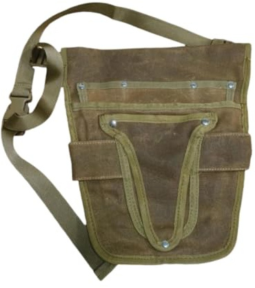 Colcolo Handy Garden Tool Belt, with Multiple Pocket Adjustable Canvas Waist Belt Tool Storage Tool Waist Pouch for Gardening Women & Men Carpenters, Brown