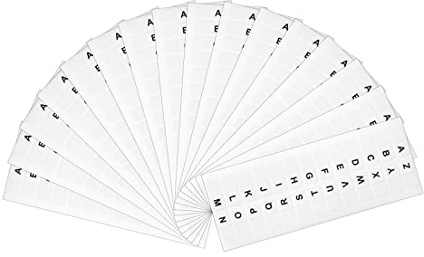 416 pezzi Etichette con Lettere a-z Adesivi, Indice Alfabetico Adesivo Sticky Index Tabs Trasparenti Tab Marker Adesivi Indice per Raccoglitori Quaderni Scuola Ufficio (Bianco)