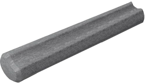 hanit® Kunststoff Palisaden mit Hohlprofil, Gartenpalisaden mit 60cm Höhe, Ø11cm, grau (25 Stück)