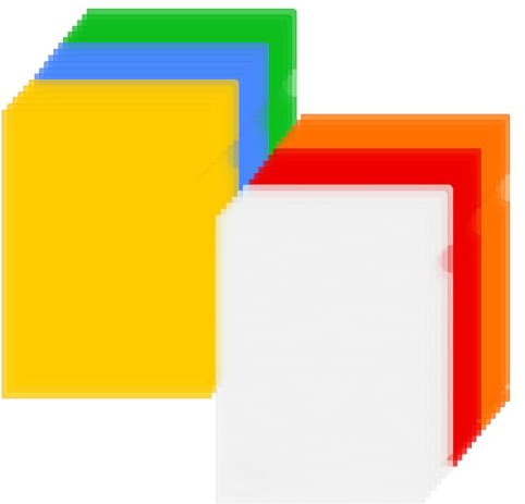 ViVin 36 Pack Plastic Clear Document Folders, L-Type Plastic 8.5x11 File Sleeves for Document Protection, Transparent Reusable A4 Project Pockets for School, Office, Home(6 Assorted Colors)