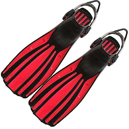 YIORYO Schnorchelflossen, Tauchschnorchelflossen, Flossen for Männer und Frauen, verstellbar, offene Ferse, Trek-Design for Reisen, Schnorcheln, Schwimmen (Size : 41-44)