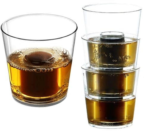 AIOS Unbreakable Polycarbonate Bomb Cups. Capacity 25ml Shot with 100ml Chaser (UKCA Marked). Reusable Jager Bomb Cups (6) (pcbombshots)