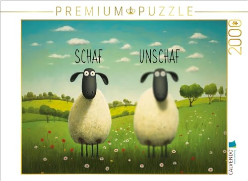 Puzzle · Schaf und Unschaf | Ein Motiv aus dem Kalender Schafsprüche von Sabine Löwer · 2000 Teile · Lege-Größe 90 × 67 cm · CALVENDO Puzzle