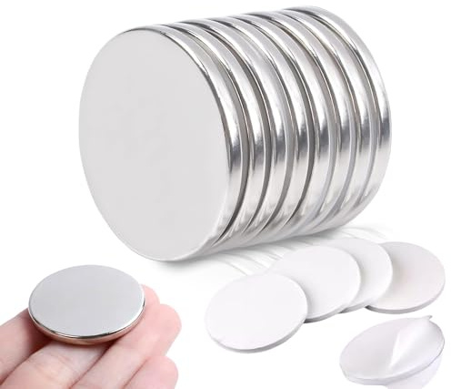 6 Stück Neodym Magnete 30 x 5mm,Seltene Erden Magnete Rund Extra Stark für Fotos,Magnettafel, Kühlschrank, Whiteboard, Pinnwand, Büro