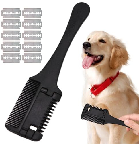 Pettine rasoio per cani gatti, pettine tagliacapelli per cani gatti,Pettine per toelettatura di cani e gatti resistente all'usura | Pettine per cani da toelettatura sicuro e di lunga durata per
