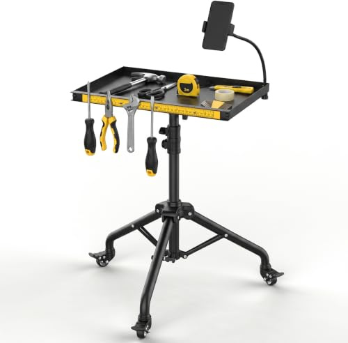 Rolling Tool Cart with Phone Stand, Portable Work Table Mechanic Cart
