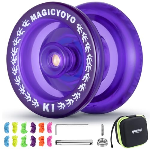 MAGICYOYO JoJo K1 Responsive Yoyo für Kinder und Anfänger, Upgraded Dual-Mode JoJo für Fortgeschrittene, einschließlich unresponsives Bearing, Storage-Case, 12 Yo Yo Strings