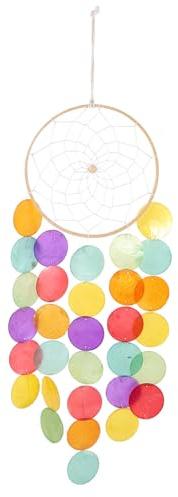 BAZEITFLOW Bunte Muschelwindsäule Natürliche Windspiele Für Garten Balkon Terasse Und Kinderzimmer Langlebig Kreative Dekoration