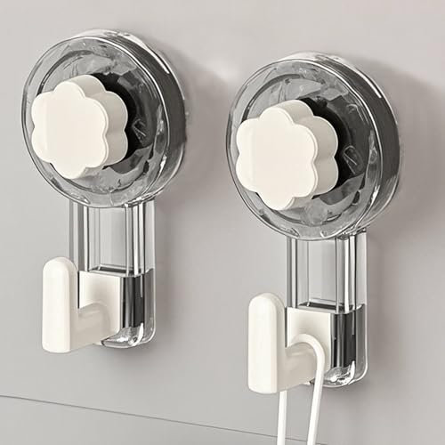 ATEWEITA Ganci per Asciugamani Senza Fori, Ventose Extra Resistente (62mm) Riutilizzabili per Bagno, Cucina, Campeggio & Auto – Ideale Decorazioni Natalizie, Bathroom Towel Suction Hooks