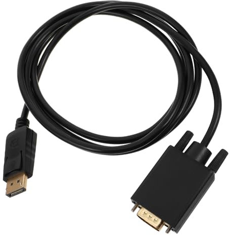 NUOBESTY 1.8m Línea De Conversión Vga Adaptador Conector Displayport Vga Cable De Conexión para Monitor para Portátil Monitor Resolución Visualización Nítida y
