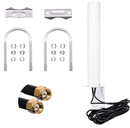 Antenna omnidirezionale a lungo raggio 4G LTE ad alto guadagno 14dBi con cavo coassiale da 5 m per modem hotspot mobile router LTE gateway cellulare 4G