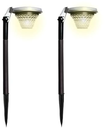 Luci Solar All'aperto - Luci Del Percorso Solare | Illuminazione Per Passerella Impermeabile | Set Di 2 Lampade Per Decorazioni Da Giardino Per Cortile Patio Patio Porch Portico Recinzione Pool