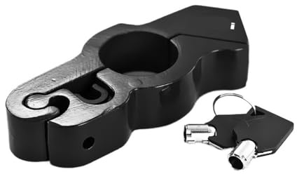 Sicherheit Sicherheit Lenkerverriegelung Universal Motorrad Griff Bremsschloss Radschloss Straße Mit Schlüsseln Scheibenschlos(Black)