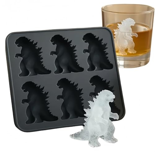 3D Monster Movies Ice Mold,Silicone Ice Mold Tray,Silicone Fun Shapes for Cocktails,S-ilicone I-ce Ball Maker I-ce,Trays Ice Molds Perfect for Whiskey,Cocktail and Any Drink,Cute Ic-e Tray (Black)