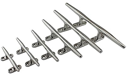 Toyvian Cornamusa Soporte Resistente de Muelle de Acero Inoxidable 200mm Forma de Cuerno y Base Abierta para Cuerda en Garaje o Cobertizo
