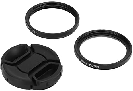 Tbest Tapa de Lente de Filtro UV Conjunto de Protección Profesional Ultra Slim y para Glush óptica de Aleación de Aluminio de Cámara Digital LX7 37 Mm de 37 Mm