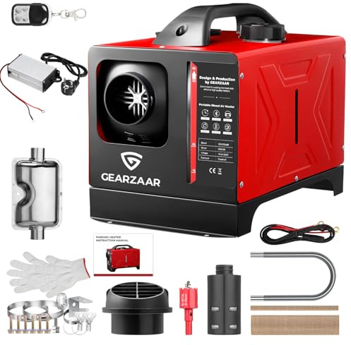 GEARHERO 8kW Diesel Luftheizung Standheizung 12V 24V 220V, Air Diesel Heizung mit LCD-Display, Fernbedienung 50m, Bluetooth APP & Adapter für Auto, LKW, Wohnmobil, Boot, Camping, Heizung für Fahrzeug
