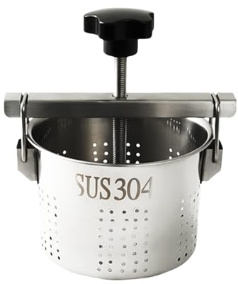 LIbgiubhy Edelstahl Wasserpresse, Knödel Füllpresse, effizientes Abtropfwerkzeug für die Küche, einfaches Aufbewahrungsdesign, ergonomischer Gemüsesäfte Extraktor