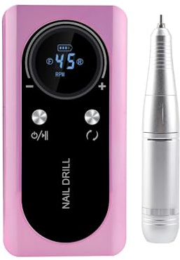 Taladro de uñas de 45000 RPM, recargable, fresadora, portátil, inalámbrico, pulidor de uñas, kit de corte