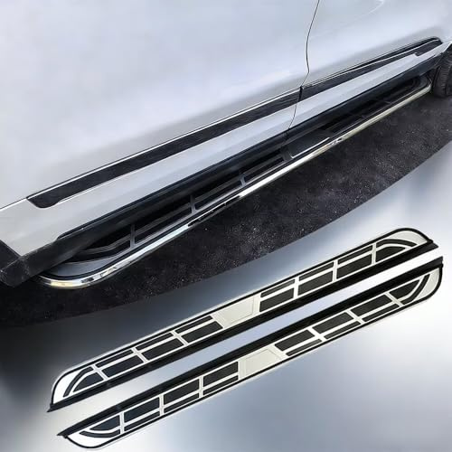 2 estribos de acero inoxidable resistentes compatibles con Peugeot 3008 2016-2022 | Barras Nerf integradas para durar | Escalones laterales antideslizantes de fácil acceso (YKX)