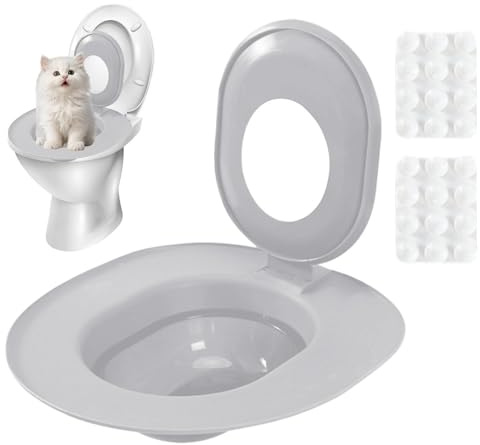 Kit Entrenador para Gato para Usar el Inodoro Asiento de Urinario Extraíble | para Educar al Gato sin para Baño, Sótano, Tienda de Mascotas, Hogar, Apartamento