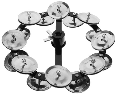 Lurrose Anillo de Platillo Hi-hat de Doble Serie en Hierro y Abs Sonido Fuerte y Resistente al Desgaste para Instrumentos de Percusión Profesionales