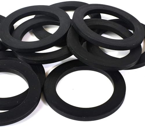 Schläfer 1846 | 10PCS- Universal Hydraulic Rubber Gasket 1,53 inch (39x31x3 mm) for Siphon Kitchen Sink, Pipe Waste Basin Gasket, Wash Basin, Flat Gasket, Washer for Bathroom Sink Drain Pipe