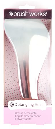 Brushworks HD Detangling Hair Brush , White/Pink