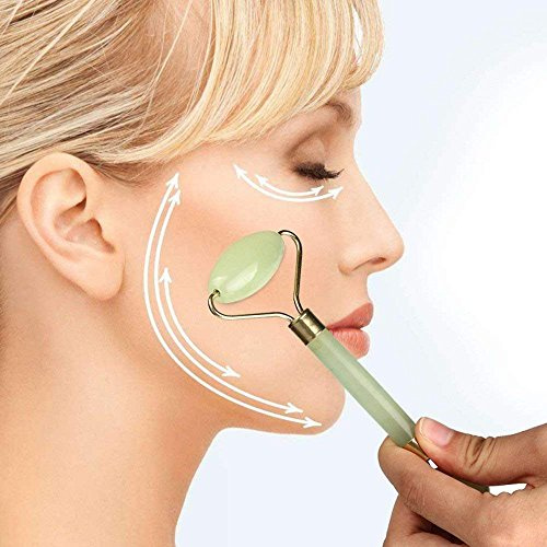 Jade Roller für Gesicht Massagegerät Natürliche Quarz Massage Roller für SPA Gesichtsmassage Anti-Aging Anti Falten Kältetherapie Beauty Abnehmen Heilung Hautverjüngung