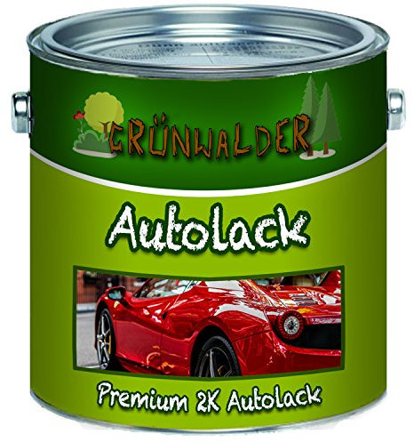 Grünwalder PREMIUM 2 Komponenten Autolack glänzender Landmaschinenlack, hochdeckender und schlagfester Lack mit passendem Härter SET - nur zwei dünne Anstriche! (RAL 5010 Enzianblau, 1 L)