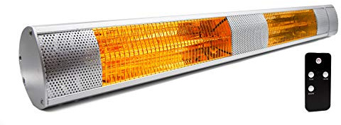 Kiam 3KW Electric Heating Infrared Heater for Outdoor Garden - Wall Mounted Waterproof Patio Heater with Remote Control