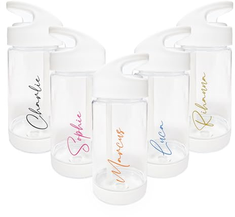 Print Maniacs Personalised Water Bottle 380ml BPA Mini Love Any Name School Nursery TV Kids Beaker for Children Toddlers Used for Cycling Sport, Small And Easy to Carry For Boys And Girls