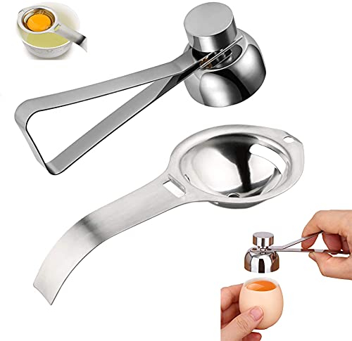 Abridor De Huevos De Acero, Abridor De Huevos De Acero Inoxidable, Separador De Clara De Huevo, Cortador De Huevos De Acero Inoxidable, Herramienta De Cocina Simple Para Huevos Duros