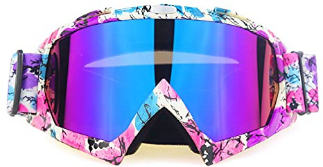 Motocycle-Brille Outdoor Motorcycle-Brille Radfahren Off-Road Ski Sport EIN FERNSEHER Dirt Bike Racing Gläser für Fox Motocross-Brille (Color : Pink, Eyewear Size : One Size)