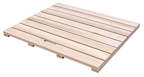 KDDEON Caillebotis Bois Naturel,Tapis de Bain en Bois Antidérapant pour Salle de Bain,Accessoires de Salle de Bain en Bambou,Rangement Facile,pour Intérieur ou Extérieur (30x30cm/12x12in)