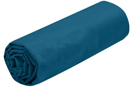 Lovely Casa – Fitted Sheet – Size 160 x 200 cm – Large 30 cm – 100% Oeko-Tex Certified Cotton – Petrol – Eden Model – Bed Linen for Home – Soft and Comfortable for Cosy Nest