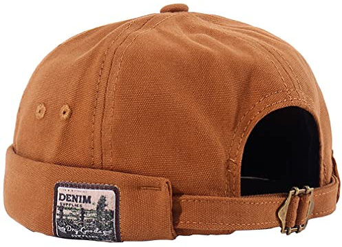 Unisexe Coton Docker Cap Casquette sans Visiere Homme Femme Bonnet Docker Hat Bonnet Docker en Coton Casquette sans Visière Bonnet de Marin Homme Femme