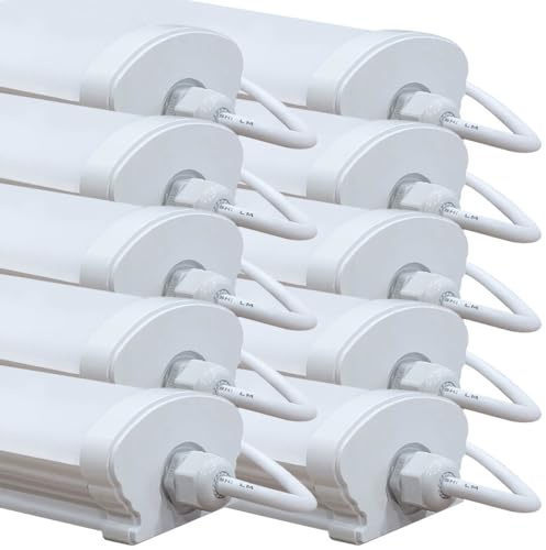 Europalamp - Regleta LED impermeable de 120 cm - 36W - 3210LM - Blanco | Interior y Exterior: Garajes, Sótanos, Piscinas, Parkings, Vestíbulos Industriales (6000k - Blanco frío, 10)