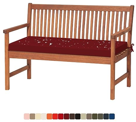 Lsjoaw Bankauflage 180X40X5CM Bankkissen Sitzauflage Sitzkissen wasserdicht Gartenbankauflage Schaukelkissen für Gartenbank Schwingen Bankpolster Outdoor für Fensterbank Gartenkissen Dunkelrot